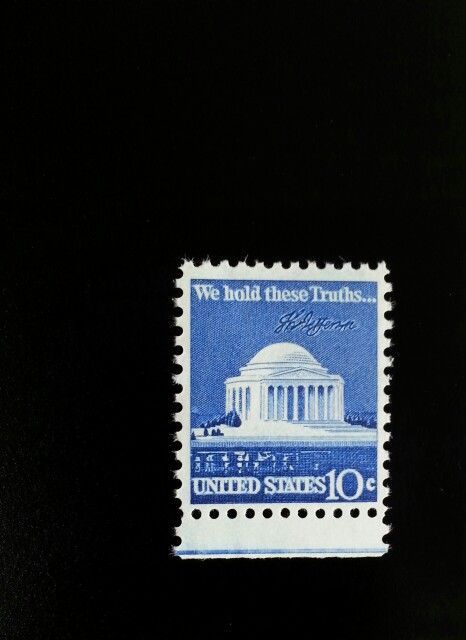 1973 10c Jefferson Memorial, We hold these Truths Scott 1973 10c Jefferson Memorial, We hold these Truths Scott