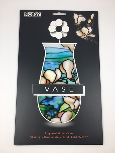 Modgy Plastic Expandable Vase ~ Tiffany Magnolia ~ BPA Free Home ~ Reusable - Picture 1 of 2