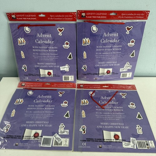Snowman and Robins Advent Calendar (4-PACK) 25 Sickers Printed in USA NEW J - Picture 10 of 12