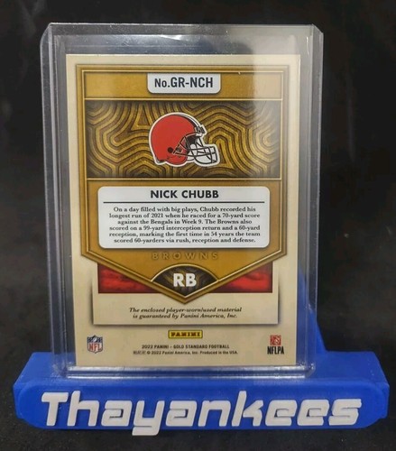 2022 Panini Gold Standard - Gold Rush #GR-NCH Nick Chubb 208/299 - Picture 2 of 2
