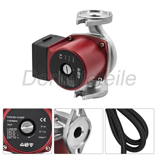 Bomba circuladora de acero inoxidable para Grundfos UPS15-35SFC, 1/6 HP 115V, 3 velocidades 59896772 - Imagen 9 de 16
