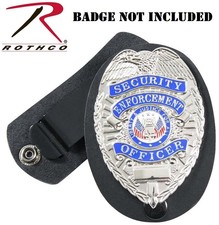 Leather Badge Holder Detective Belt Neck Hanger Chain Law Security Enforcement