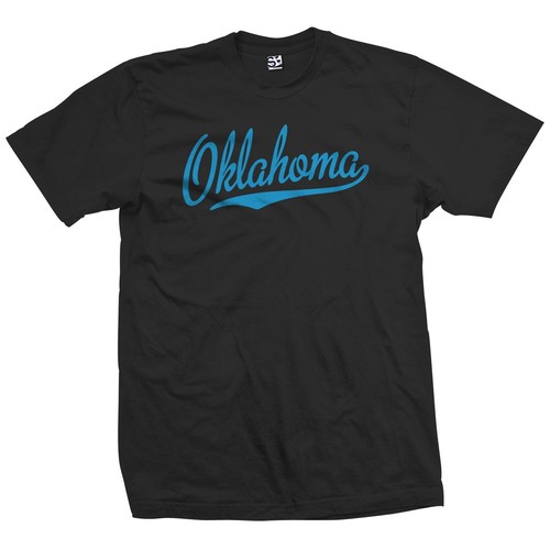 Oklahoma Script T-Shirt | Sports Team Fan Baseball Jersey OK OKC Tee Shirt - Picture 20 of 35