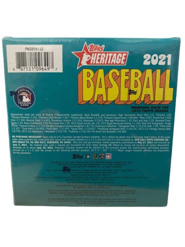2021 Topps Heritage MLB Baseball Monster Box w/ Exclusive Chrome Blue NEW/SEALED - Picture 3 of 3