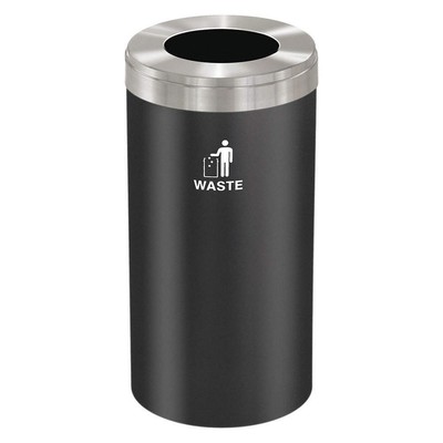 GLARO W-1542BK-SA-W Recycling Container,Black,23 gal. 34AW77