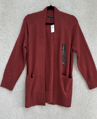 Banana Republic Cardigan Damen klein rot rostfarben offen Pullover neu mit Etikett $ 100 - Bild 2 von 12