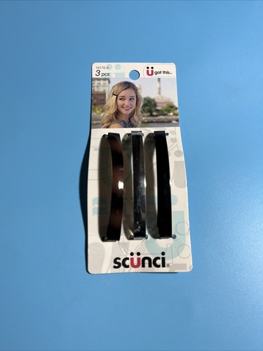 Scunci Metal Barrettes, 3 pk - Picture 1 of 4