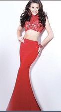 NWT Mori Lee Morilee Prom Dress 2 Piece Red Size 12 New 