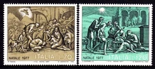 Italy 1977 Christmas Paintings Complete Mint MNH Set SC 1310-1311