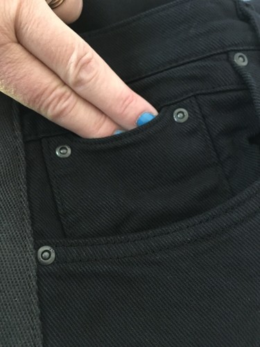 Zara Man 32 schwarz Loose Fit Cropped Jeans Neu mit Etikett Streifen unten Seitenbeine EU-42 - Bild 6 von 11