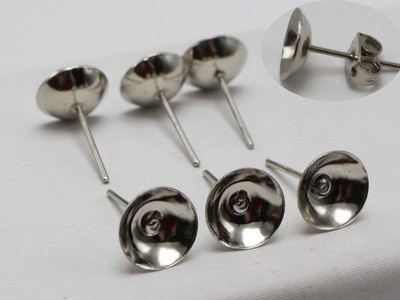 200 Silver Tone 5mm Blank Cup Peg Post Earring Stud Ear Nail Pin with Stopper 200 Silver Tone 5mm Blank Cup Peg Post Earring Stud Ear Nail Pin with Stopper