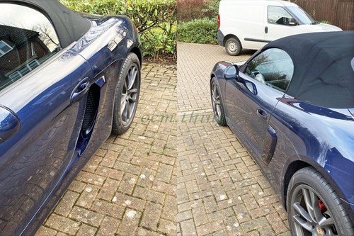 Fits Porsche 981 GT4 Boxster Cayman Side Air Intakes Vents Grille Paint #M5X - Bild 4 von 7