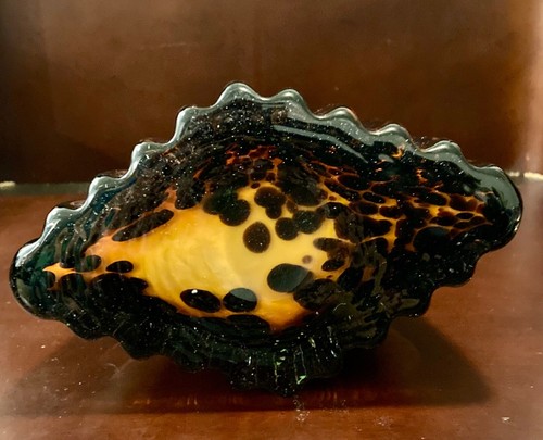 1970’s Vintage Murano Vincenzo Large Glass Tortoise Purse Vase Italy EUC 11x7x4” - Picture 4 of 7