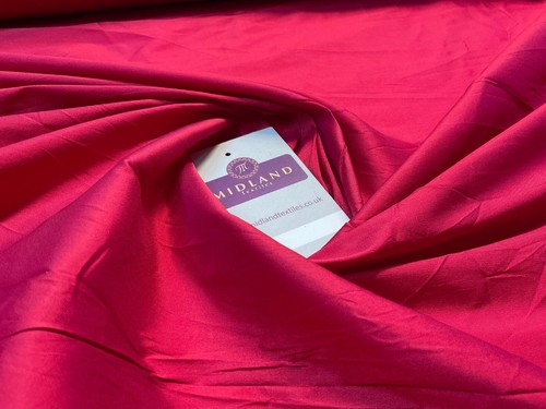 £4.99 Plain Polyester Faux Silk Taffeta dress craft fabric 142cm wide M1730 - Picture 127 of 134