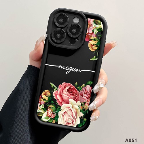 Flower Soft Personalized Name Case For iPhone 16 Pro Max 15 14 13 12 Phone Cover - Picture 14 of 93