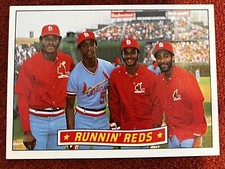 1984 Donruss Lonnie Smith, Ozzie Smith, David Green, Willie McGee Baseball Cards