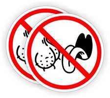 (Pair) NO BAG LICKERS Funny Hard Hat Stickers Motorcycle Welding Helmet Decals