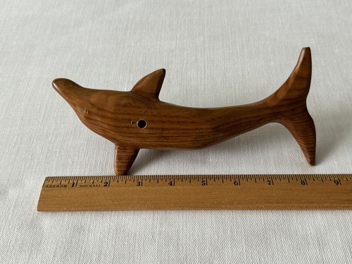Vintage Hand Carved Wooden Dolphin Figure - Picture 10 of 14