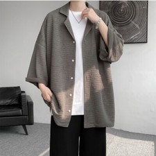 Mens Cardigan Jacket Top Ethnic Party Casual Loose Chic New Japanese Kimono Coat