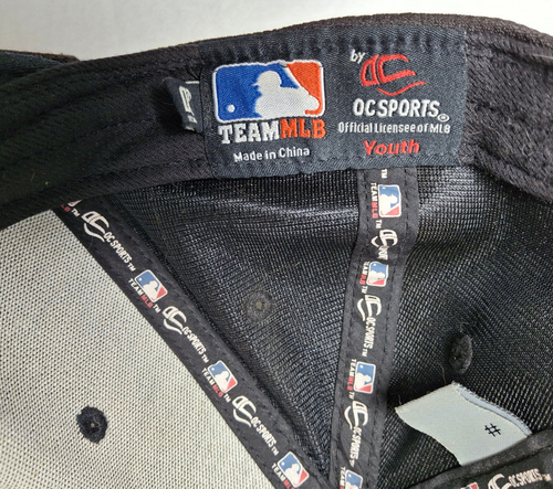 Chicago White Sox Youth Cap/5 Section/ Adjustable Strapback Black By OC Sports - Picture 2 of 9
