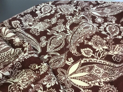 New Designer Brown Ivory 100% Wool Crepe Large Print Fabric Seen On Catwalk - Picture 6 of 6