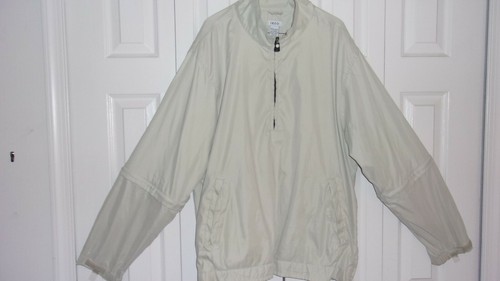 IZOD XFG Mens 1/2 Zip Jacket XL Polyester Pullover Windbreaker Jacket Golf Tan  - Picture 1 of 7