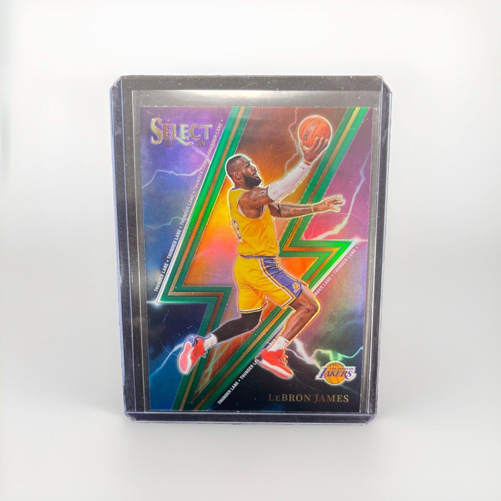 2023-24 Panini Select - Thunder Lane Silver Prizm #8 LeBron James