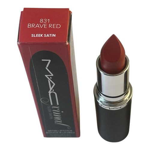 Macximal rossetto raso elegante 831 rosso coraggioso 0,12 oz/3,5 g nuovo autentico #569 - Foto 4 di 5