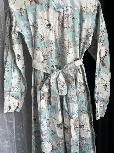 Ceo Ceylan Otantik Blue Authentic Waist Robe  Flower Patterned Dress - Bild 5 von 10