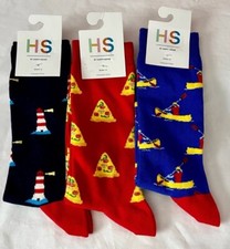 HS by Happy Socks 3 Pair of Men s Fun Print Socks Shoe Size 8-12 NWT
