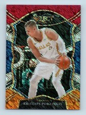 2020-21 Panini Select Red/White/Orange Shimmer A Kristaps Porzingis Washington