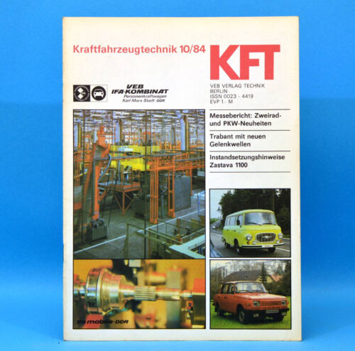 DDR KfT Kraftfahrzeugtechnik 10 1984 MZ ETZ 125/150 Honda VT 500 E Mazda 626 E - Afbeelding 1 van 1
