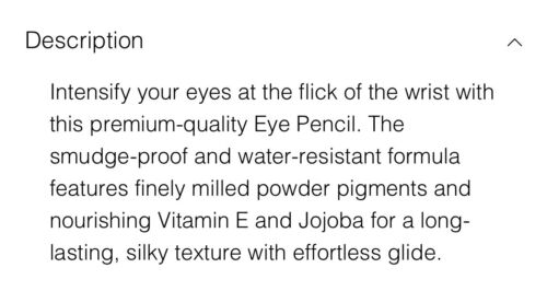 Natio Define Eye Pencil CHARCOAL Long Lasting, Smudge-Proof, Water Resistant - Picture 3 of 4