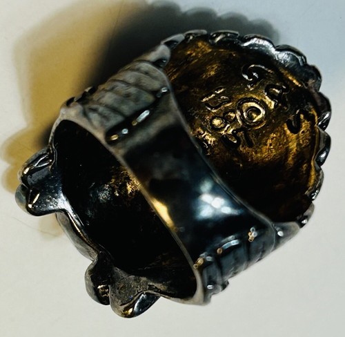 Vintage G&S 1985 Indian Chief Mens Biker Ring - Picture 7 of 9
