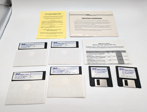 Concentric Data Systems R&R Report Writer Software Disks Vintage Untested.