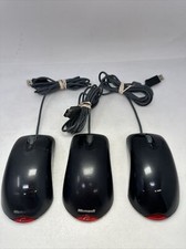 Microsoft Wheel Mouse Optical USB and PS/2 3-Button Wired Mouse Black lot of 3