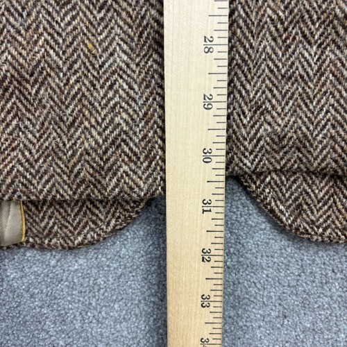 Harris Tweed Jacket Adult 38R Brown Country Hunting Outdoors Weave Blazer Men - Picture 11 of 15