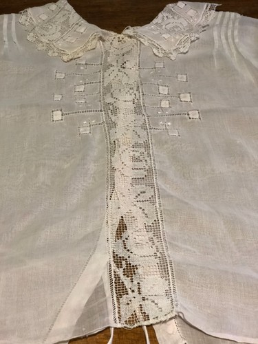 Antiguo corpiño eduardiano transparente para blusa busto de 36" botones de encaje floral - Imagen 9 de 20