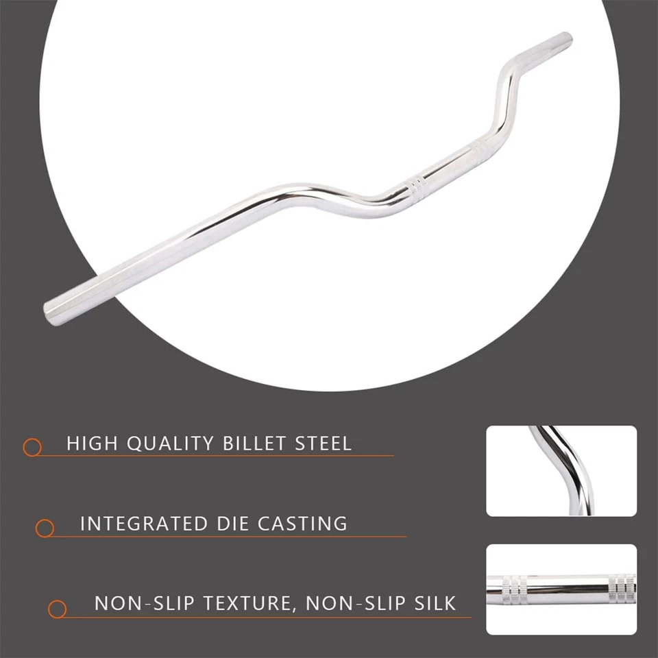 Manillar cromado 7/8" 22 mm MX manillar para Triumph Bonneville T100 T110 Bobber Foto 2 de 4