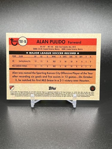 Alan Pulido 1981 Tribute 2021 Topps MLS Major League Soccer #T81-18 SKC MEXICO - Bild 2 von 2