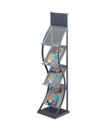 Wonderwall Floorstanding Curve Leaflet Dispenser - Freestanding Brochure Holder - Picture 3 of 8