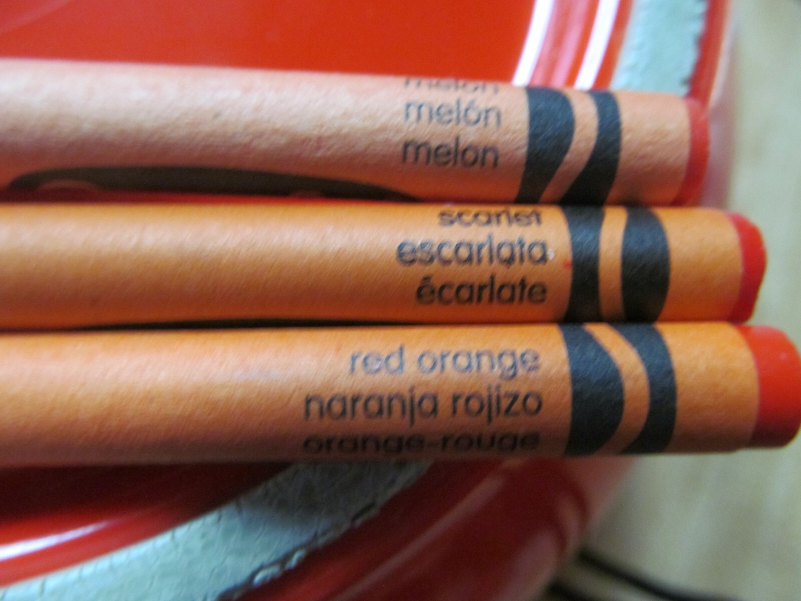 Rosti Mepal Melamine 3 Mixing Nesting Bowls White Yellow Orange  Denmark Vintage