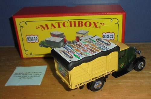 Matchbox Yesteryear YPP05 Ford AA Truck MICA 22nd Green Cab Yellow Body Code 2 - Picture 2 of 2