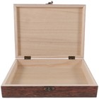 1Pc Wooden Storage Case Simple Storage Case Dust-proof Wooden Box with Lock