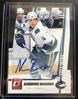 Alexandre Burrows 2010-11 Donruss Die Cut Gems Autograph ...