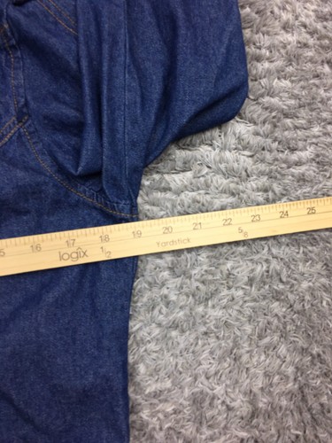 Forenza Jean Jacket Womens Size 12 Blue Denim Dark Wash Button Up 31-8265-6 - Picture 6 of 11