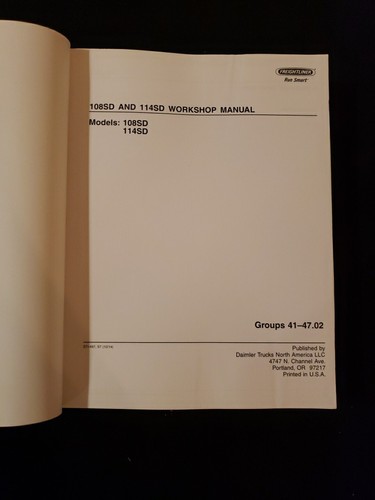 Freightliner 108SD & 114SD Workshop Manual - Picture 9 of 13