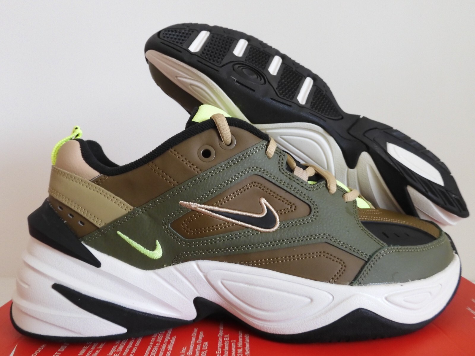 WMNS NIKE M2K TEKNO GREEN-BLACK-YUKON BROWN SZ 10 [AV3108-201] | eBay