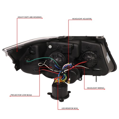 FOR 2009-2012 BMW E90 3-SERIES 3D U-HALO W/BLUE LED HEADLIGHT LAMPS+TOOLS BLACK - Picture 9 of 10