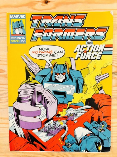 The TRANSFORMERS & ACTION FORCE Comic UK Comic no 210 1989 march 25th
